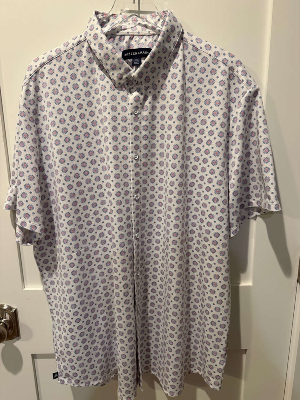 Mizzen+Main Leeward Classic Fit  White Short-Sleeve Button-Down XXL